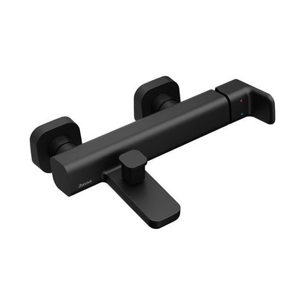 Ravak 10° grifo de bañera y ducha a pared negro X070152