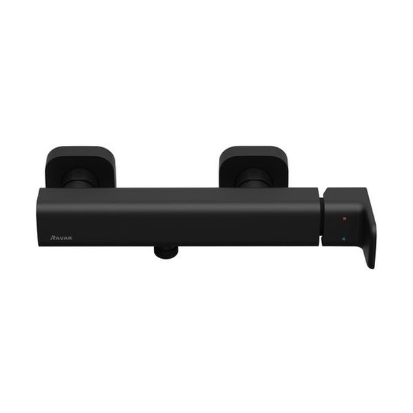 Ravak 10° grifo para ducha a pared negro X070153