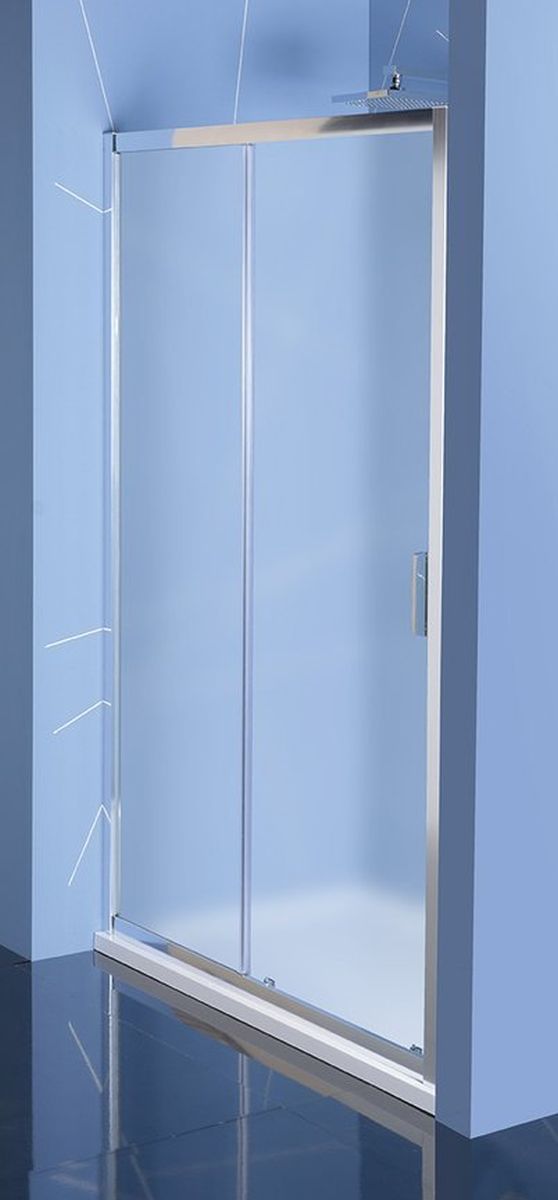 Polysan Easy Line puerta de ducha 110 cm corredera cromo brillante/vidrio mateado EL1138