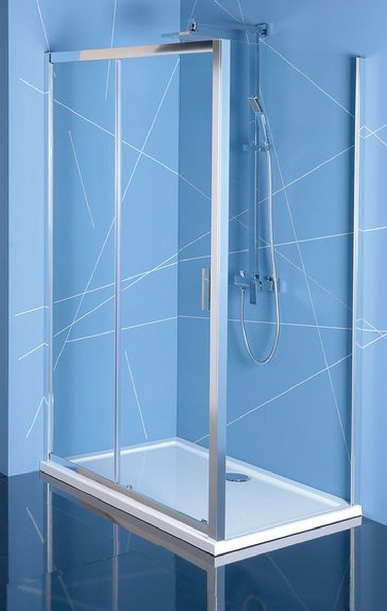 Polysan Easy Line mampara de ducha 80 cm cromo brillante/vidrio transparente EL3215