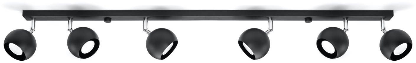 Sollux Lighting Oculare lámpara de techo 6x40 W negro SL.0448