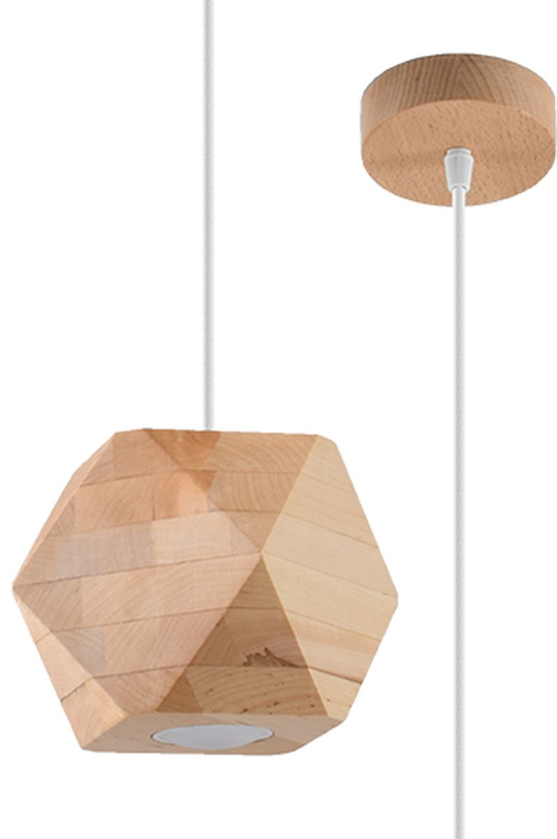 Sollux Lighting Woody lámpara colgante 1x40 W madera SL.1011