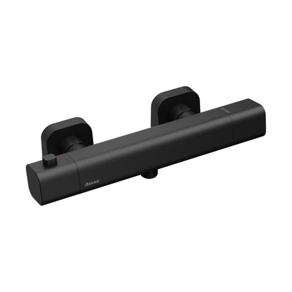 Ravak 10° grifo para ducha a pared con termostato negro X070154