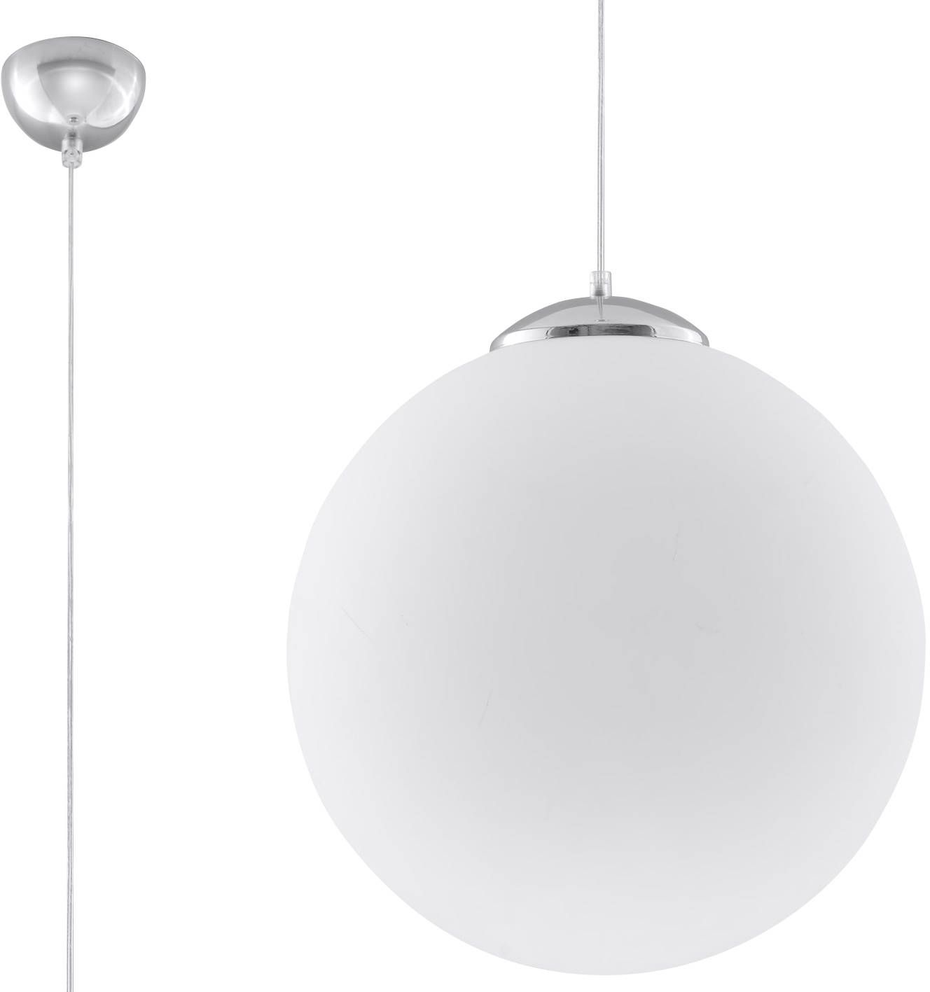 Sollux Lighting Ugo lámpara colgante 1x60 W blanco-cromo SL.0264