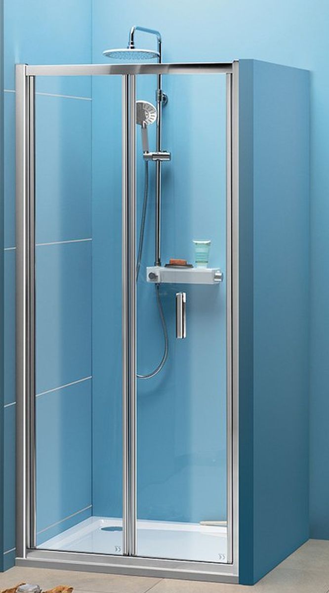 Polysan Easy Line puerta de ducha 80 cm plegable cromo brillante/vidrio transparente EL1980