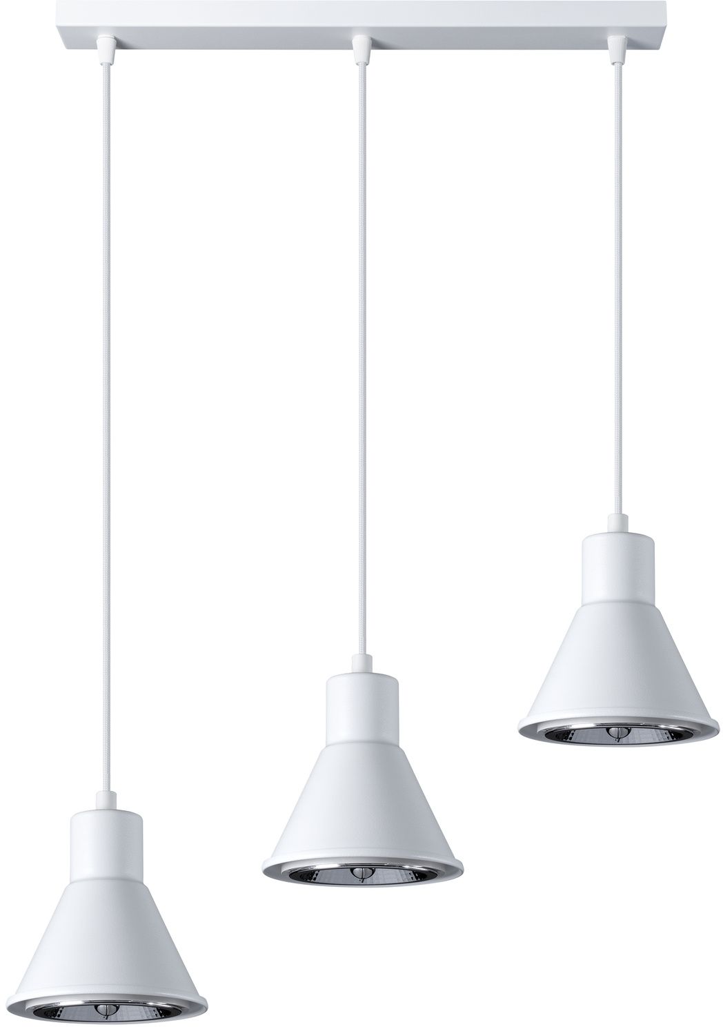 Sollux Lighting Tazila lámpara colgante 3x60 W blanco SL.0988