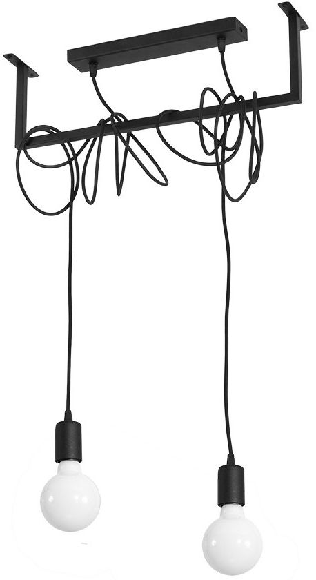 Sollux Lighting Salmanca lámpara colgante 2x60 W negro SL.0894