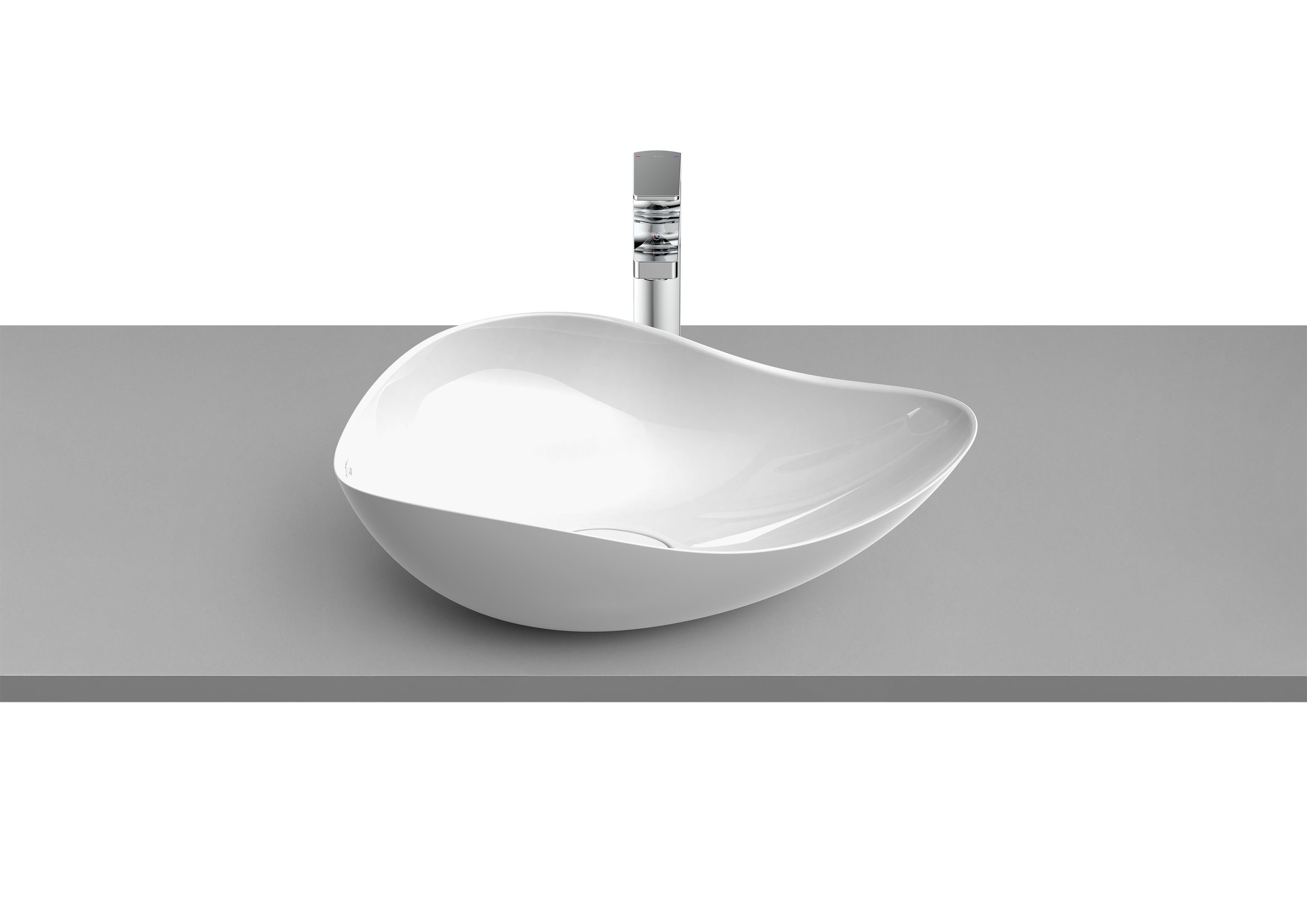 Roca Ohtake lavabo 54x37.5 cm sobre encimera blanco A327A13000