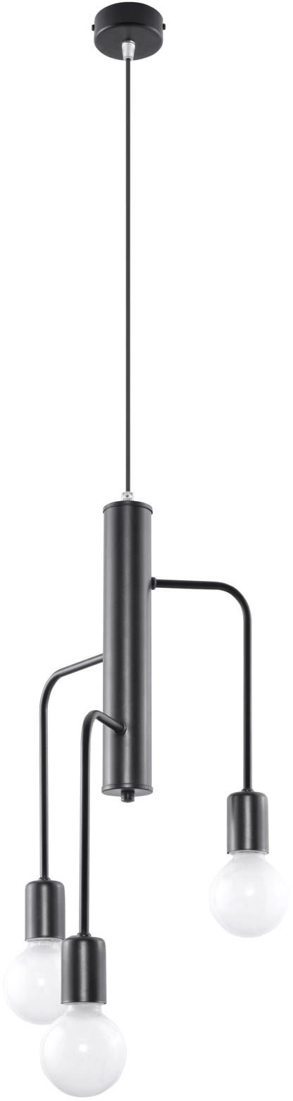 Sollux Lighting Duomo lámpara colgante 3x60 W negro SL.0302