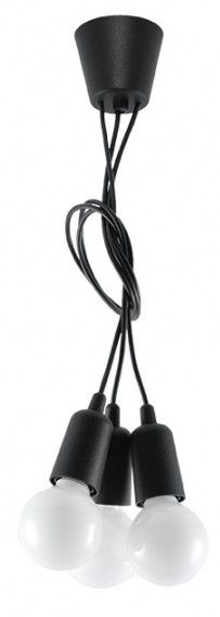Sollux Lighting Diego lámpara colgante 3x60 W negro SL.0573