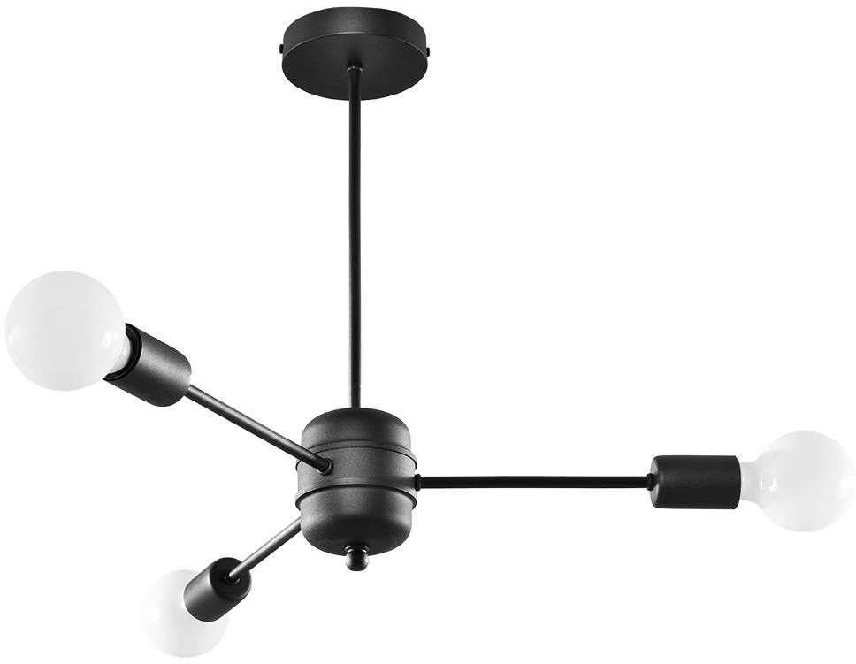 Sollux Lighting Lango lámpara de techo 3x60 W negro SL.1021