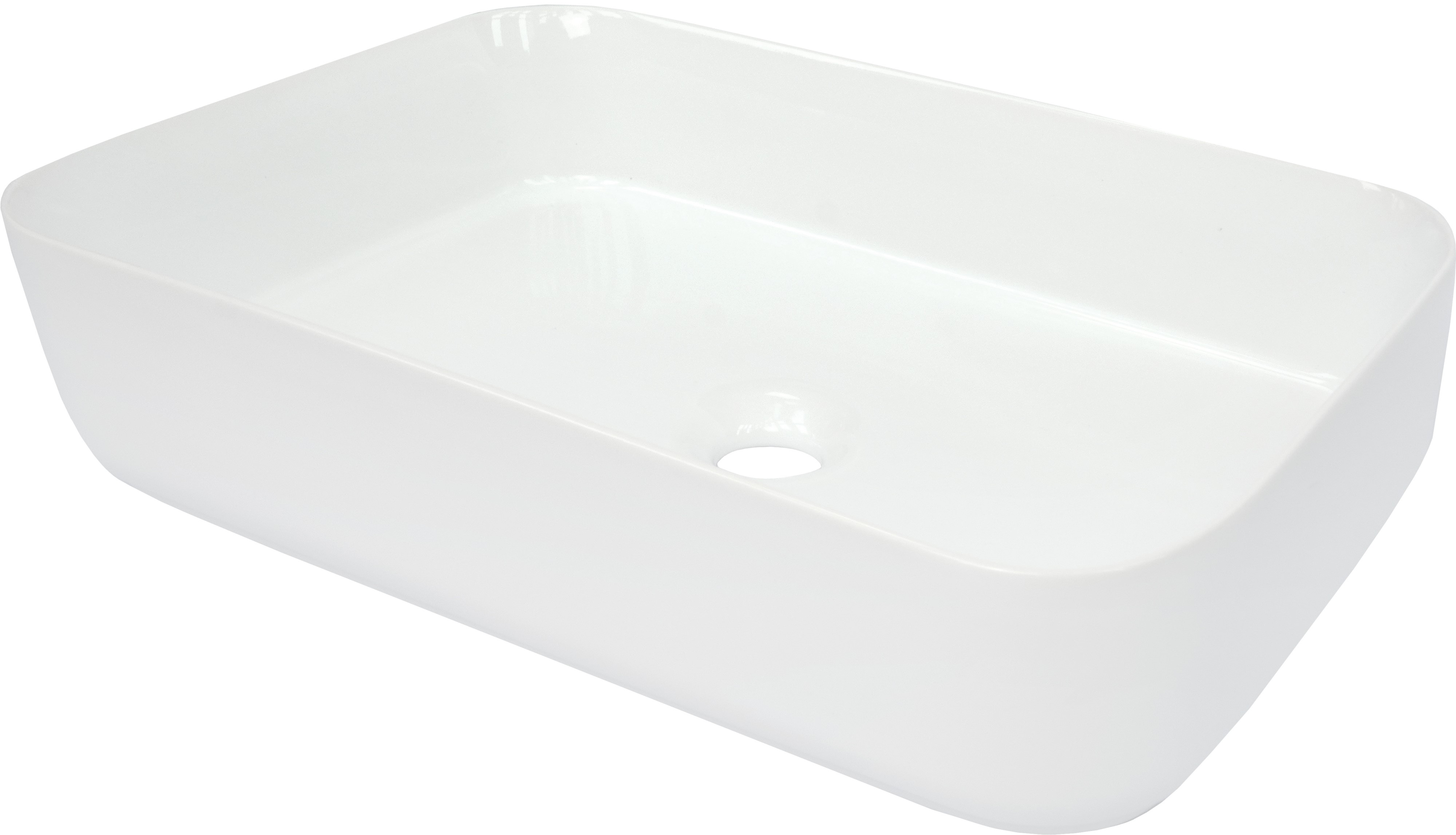Deante Hiacynt lavabo 50x36 cm rectangular sobre encimera blanco CDY_6U5S