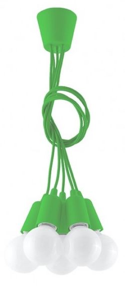 Sollux Lighting Diego lámpara colgante 5x60 W verde SL.0583