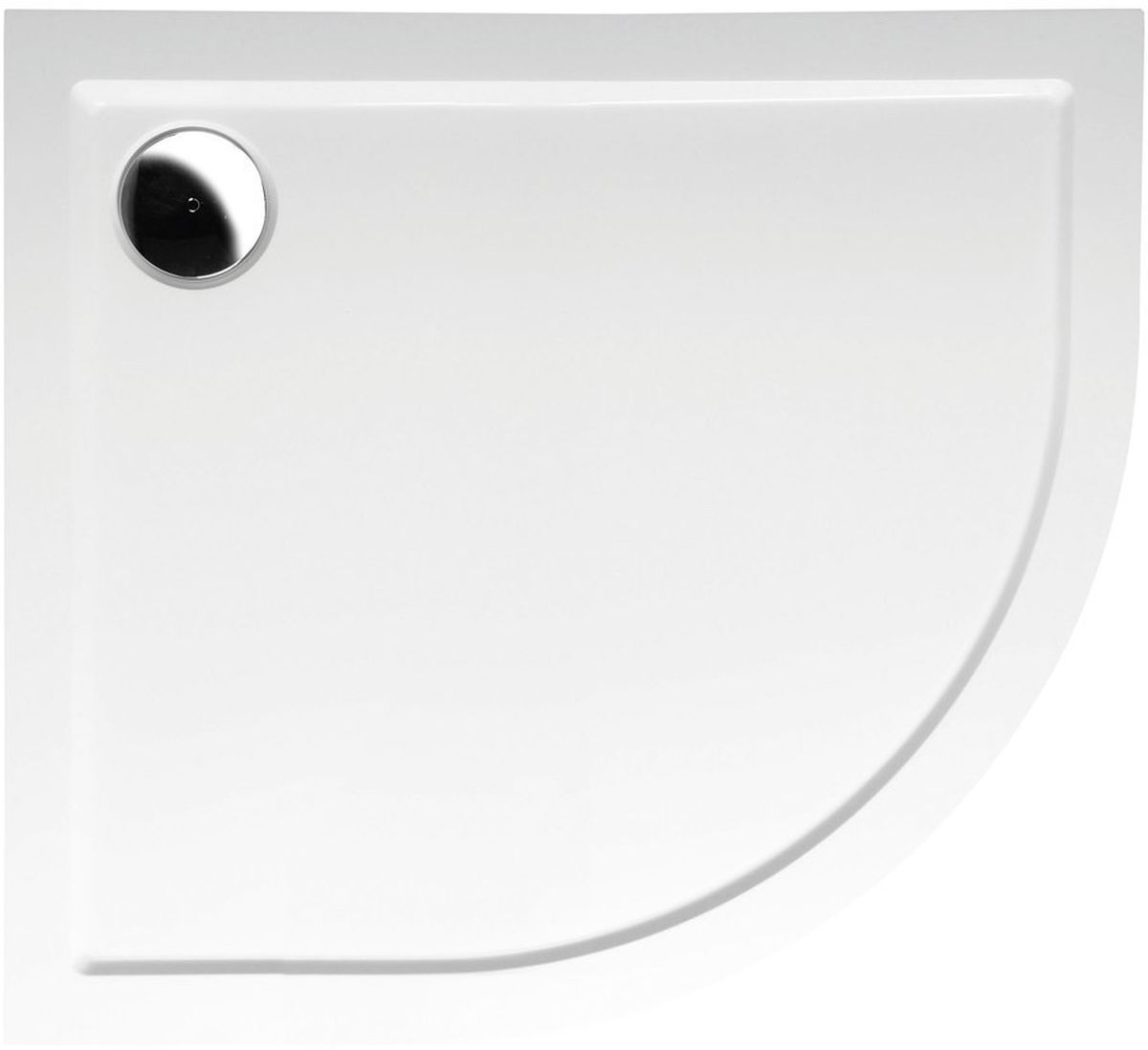 Polysan Rena plato de ducha semicircular 90x80 cm blanco 72890