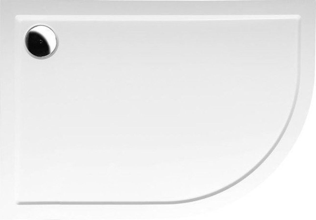 Polysan Rena plato de ducha semicircular 100x80 cm blanco 75511