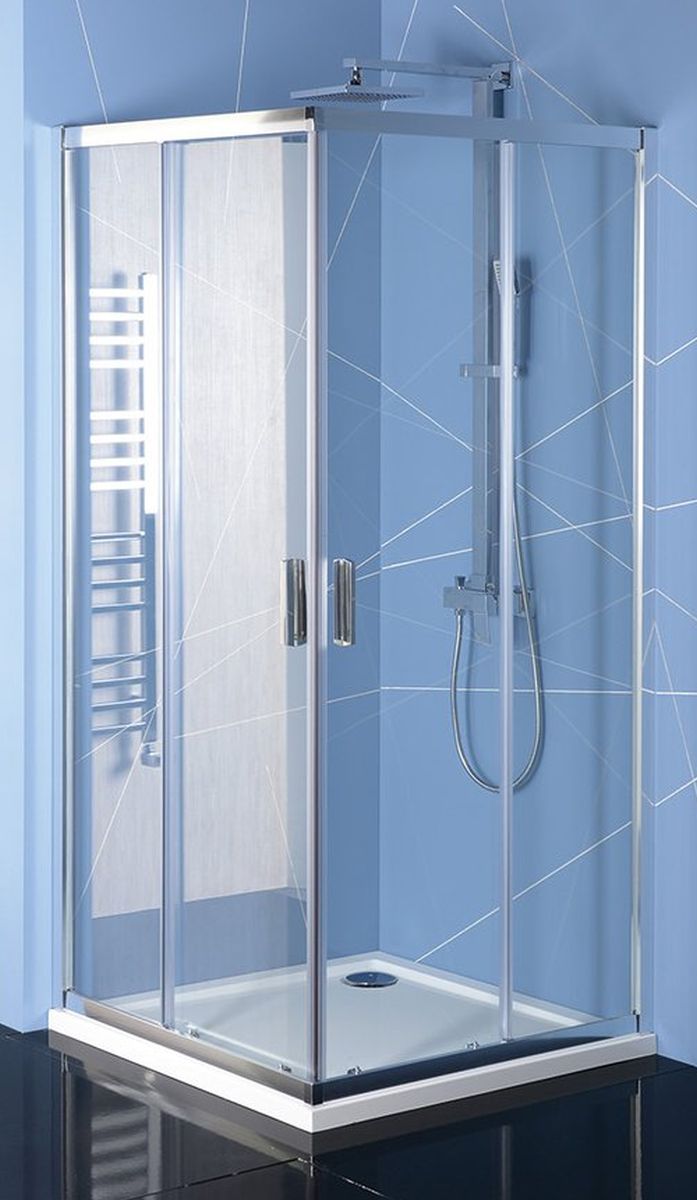 Polysan Easy Line cabina de ducha 80x80 cm cuadrada cromo brillo/vidrio transparente EL5215