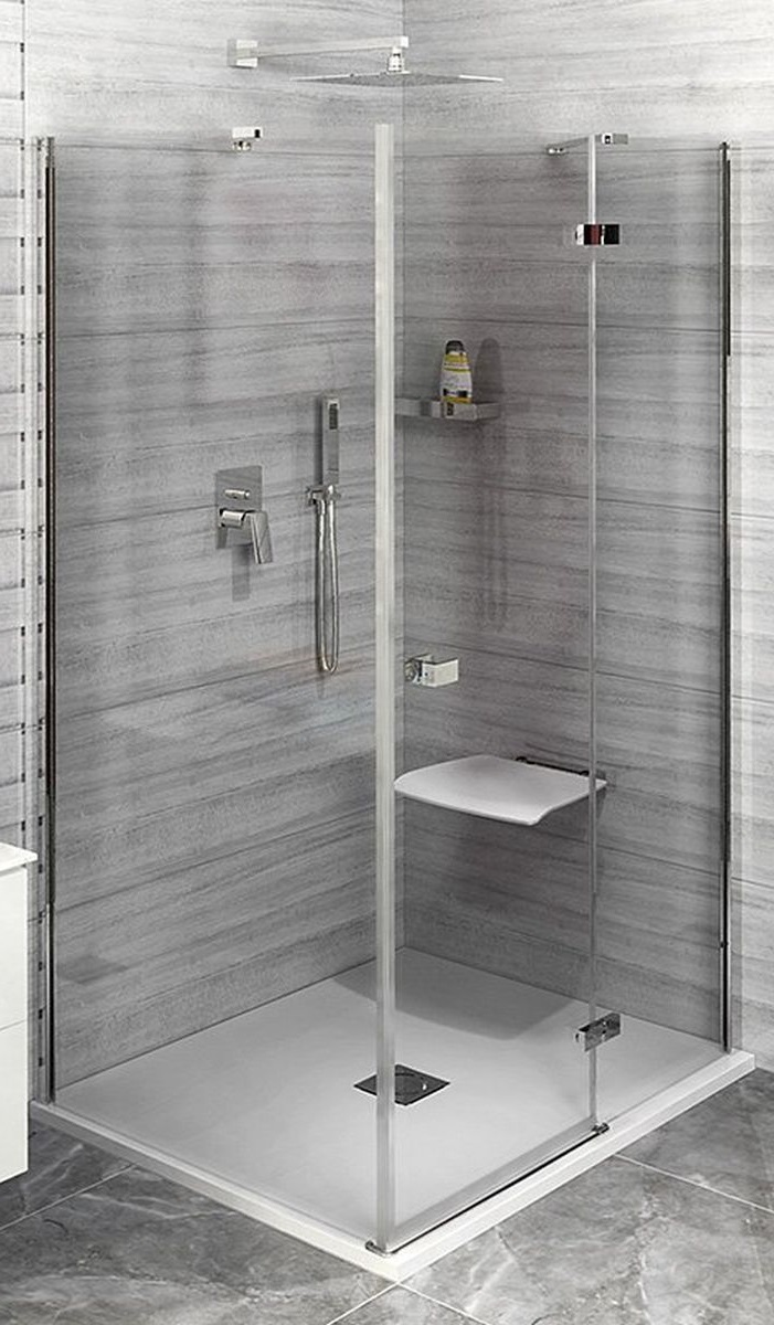 Polysan Fortis Line puerta de ducha 100 cm oscilante cromo brillante/vidrio transparente FL1010R