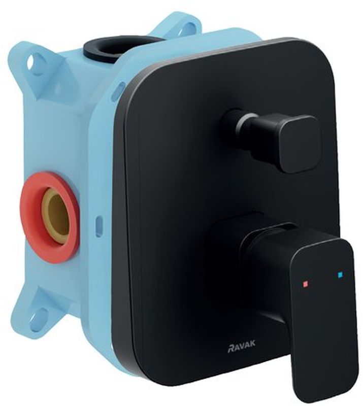 Ravak 10° grifo de bañera y ducha empotrado negro X070158