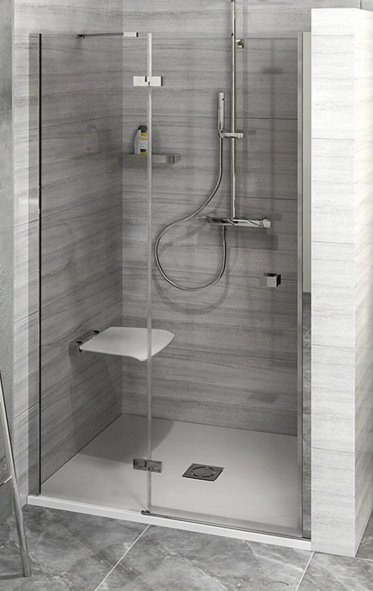 Polysan Fortis Line puerta de ducha 100 cm oscilante cromo brillante/vidrio transparente FL1410L
