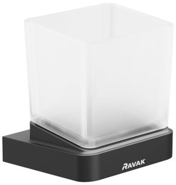 Ravak 10° vaso para cepillos de dientes blanco-negro X07P557