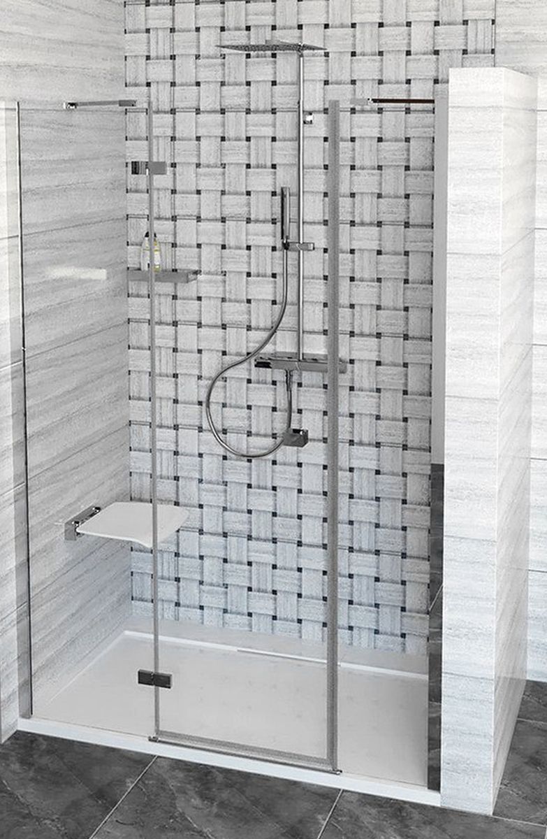 Polysan Fortis Line puerta de ducha 130 cm oscilante cromo brillante/vidrio transparente FL1513L