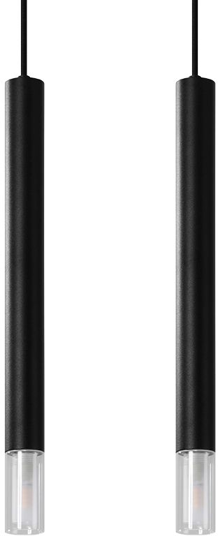 Sollux Lighting Wezyr lámpara colgante 2x40 W negro SL.0961