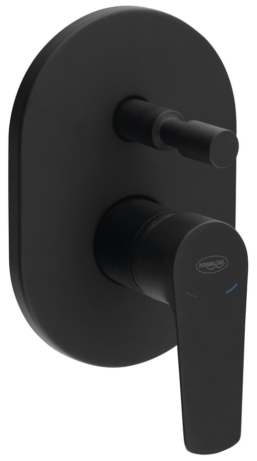 Aqualine Lotta grifo para ducha empotrado negro LT742B