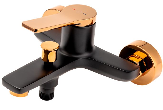 FDesign Seppia grifo de bañera y ducha a pared negro FD1-SPA-1-25