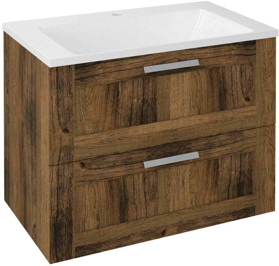 Sapho Amia armario 74.5x45x60 cm suspendido, para lavabo roble-madera AM075-1919