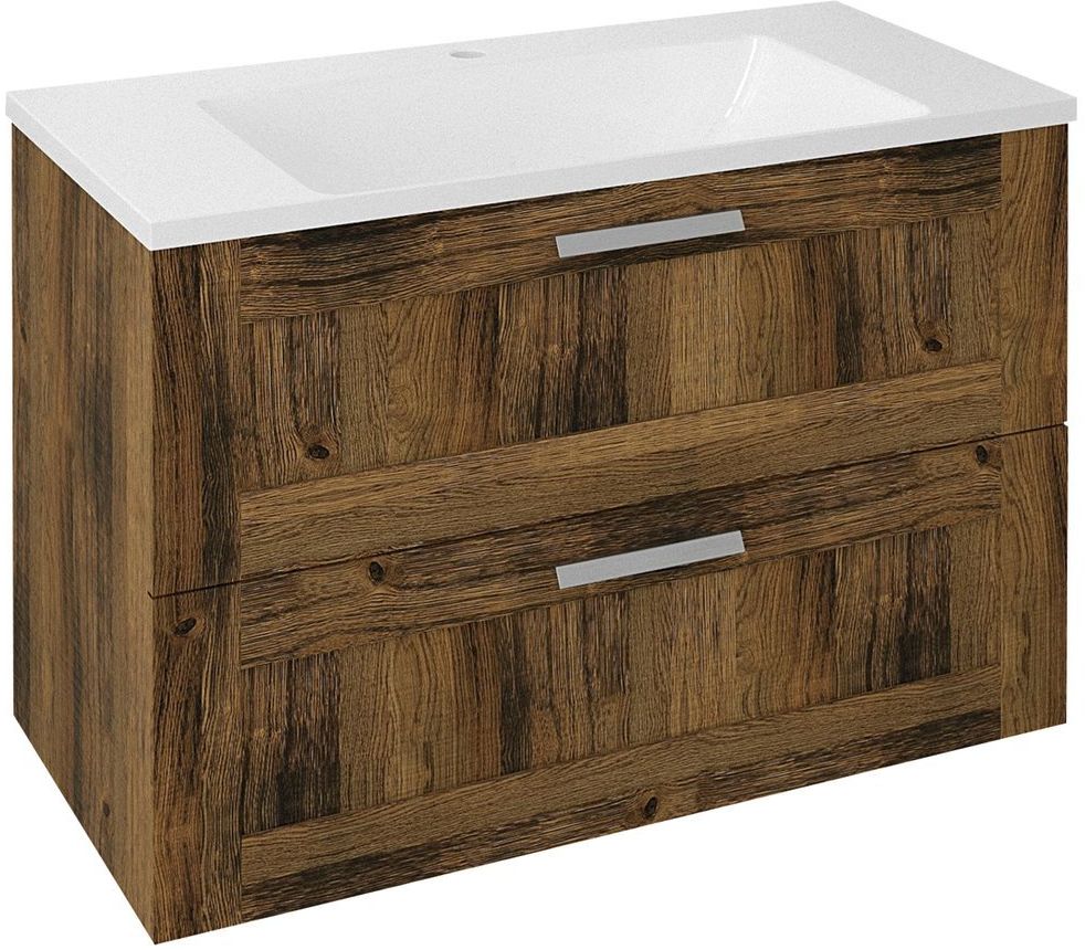 Sapho Amia armario 89x45x60 cm suspendido, para lavabo roble-madera AM090-1919