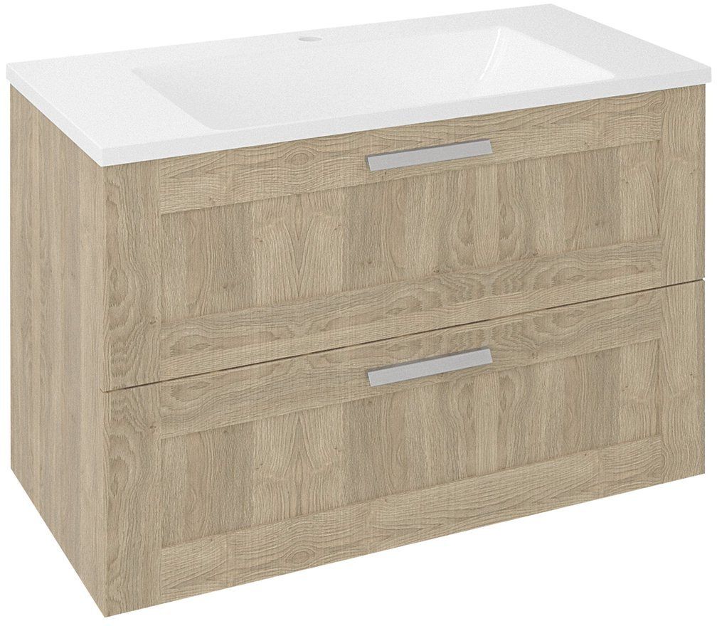 Sapho Amia armario 89x45x60 cm suspendido, para lavabo roble-madera AM090-2020