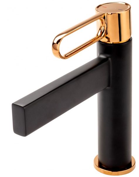 FDesign Zaffiro grifo para lavabo de pie negro FD1-ZFR-2-25