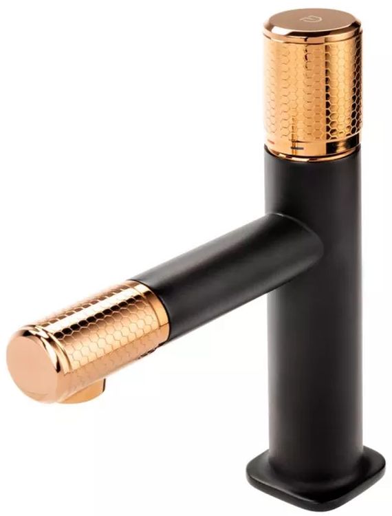 FDesign Ardesia grifo para lavabo de pie negro-oro FD1-ARD-2-25