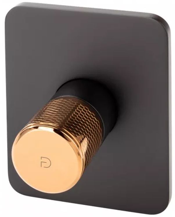 FDesign Ardesia grifo para ducha empotrado negro-oro FD1-ARD-7PA-25