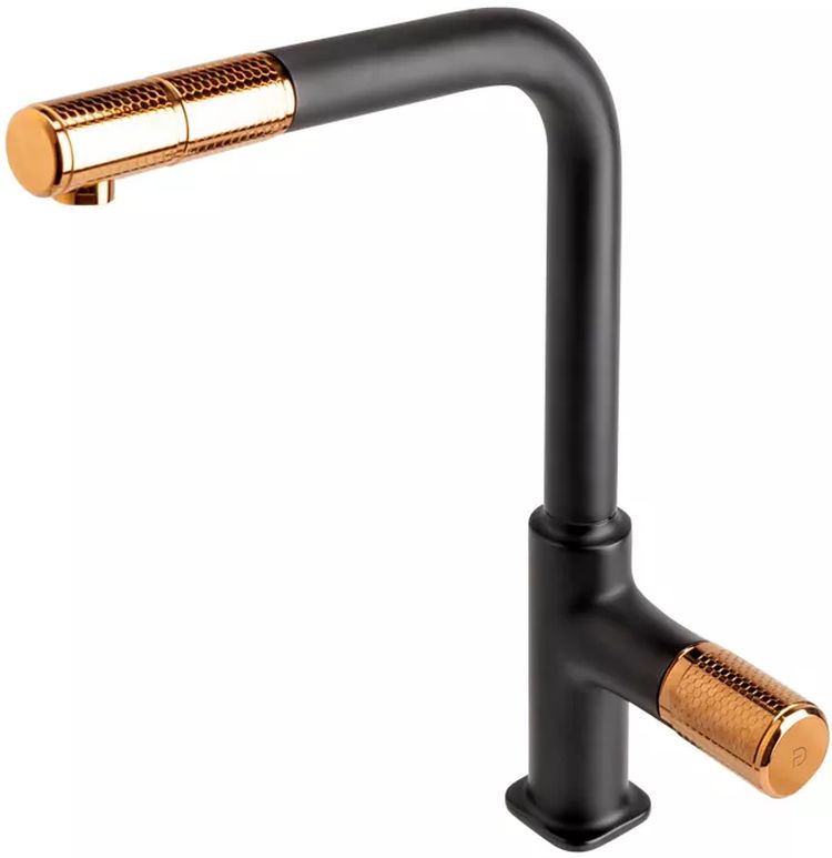 FDesign Ardesia grifo de cocina de pie negro-oro/oro arcaico FD1-ARD-8-25