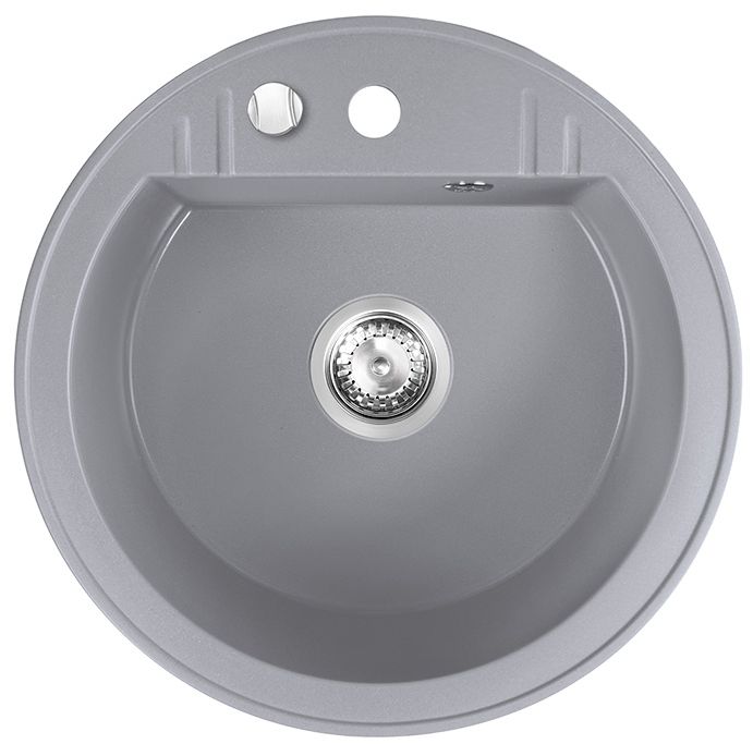 FDesign Carioca fregadero de granito 51x51 cm gris/grafito/ónix FD9-10-51-44