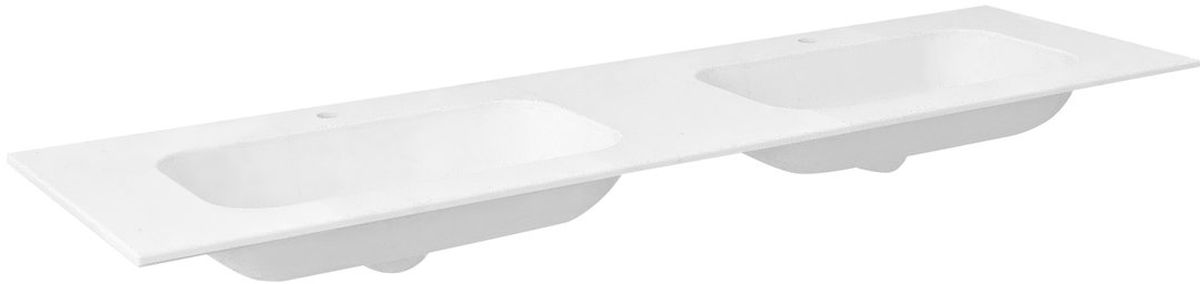 Sapho Aruba lavabo 190x51.5 cm rectangular para mueble-doble blanco AR190-B2M