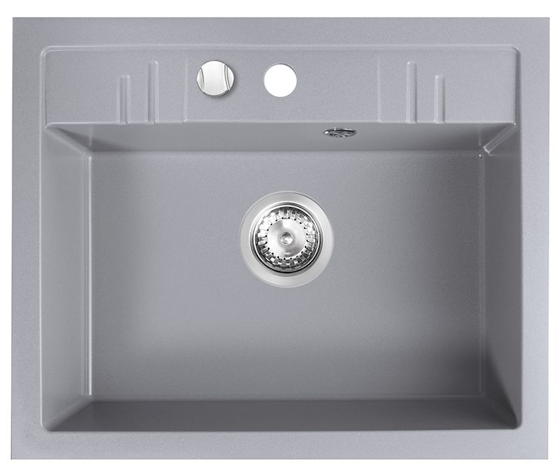 FDesign Carioca fregadero de granito 58x48 cm gris/grafito/ónix FD9-11-4858-44