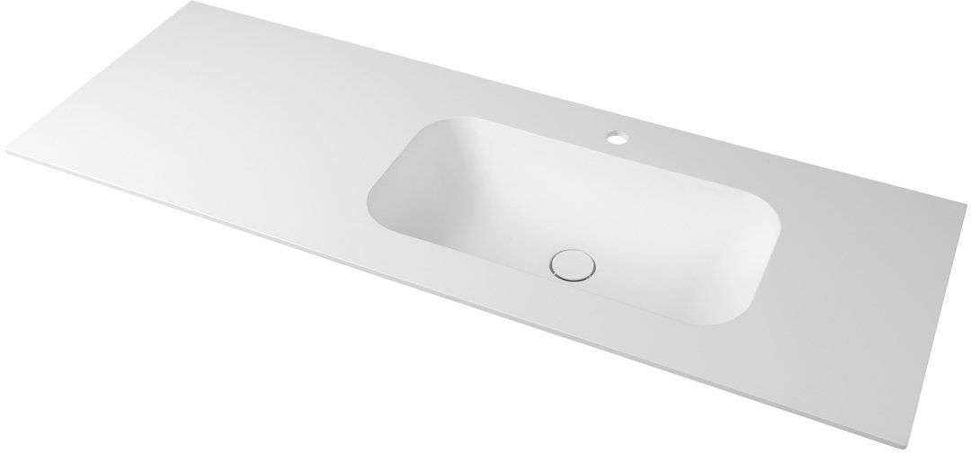 Sapho Aruba lavabo 200x51.5 cm rectangular para mueble blanco AR200-B1R