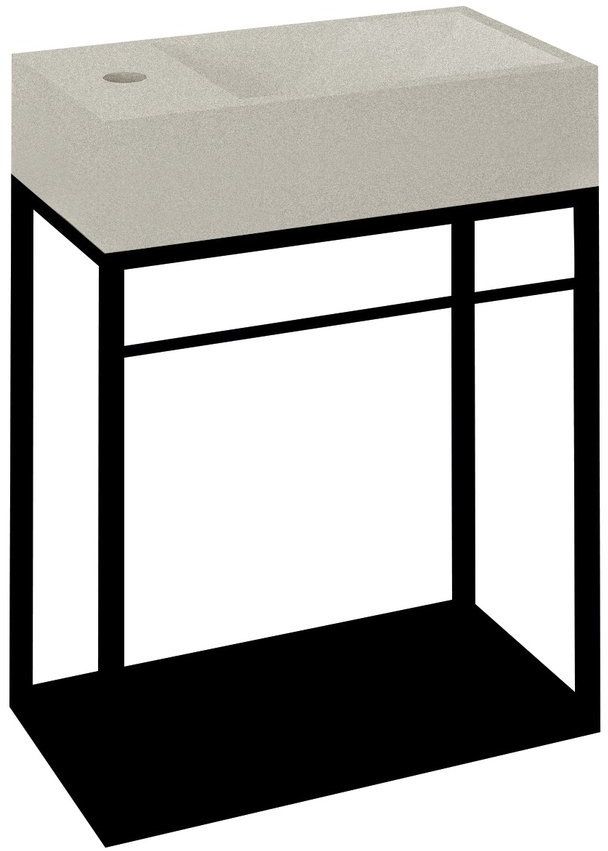 Sapho Crest consola 39.5x21.7x45 cm negro AR402