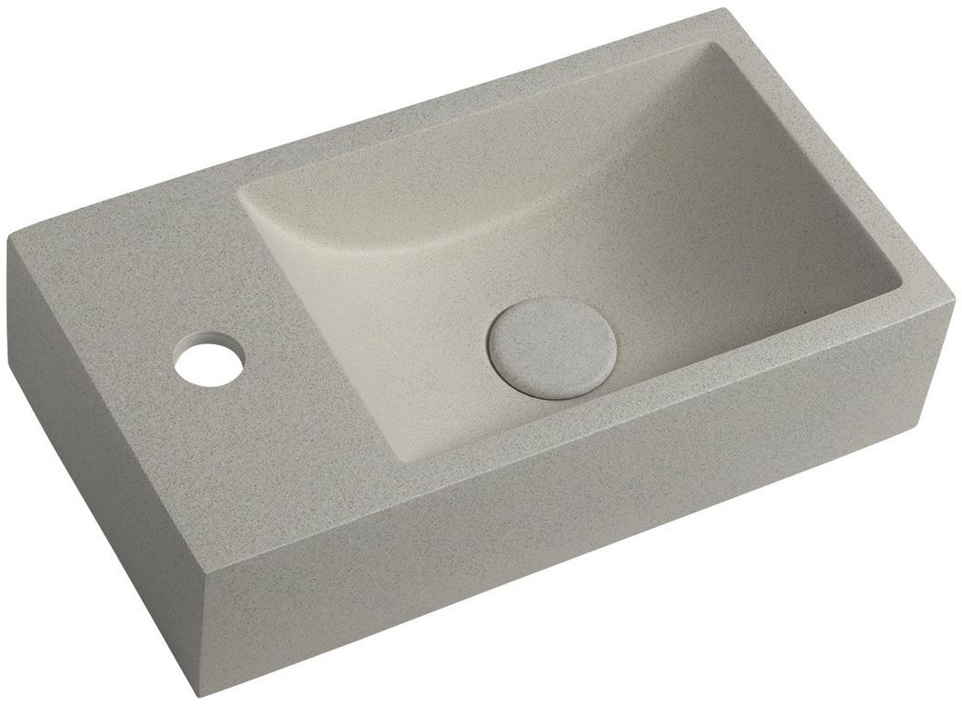 Sapho Small lavabo 40x22 cm rectangular clásico marrón/beige AR410