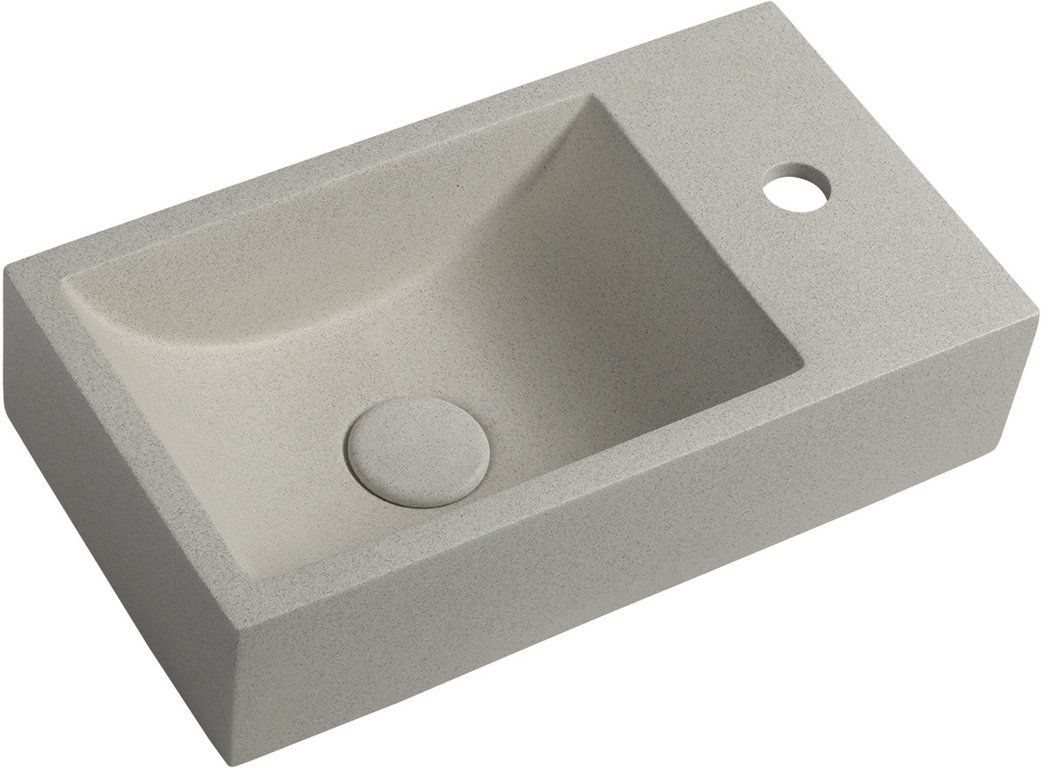 Sapho Small lavabo 40x22 cm rectangular clásico marrón/beige AR413