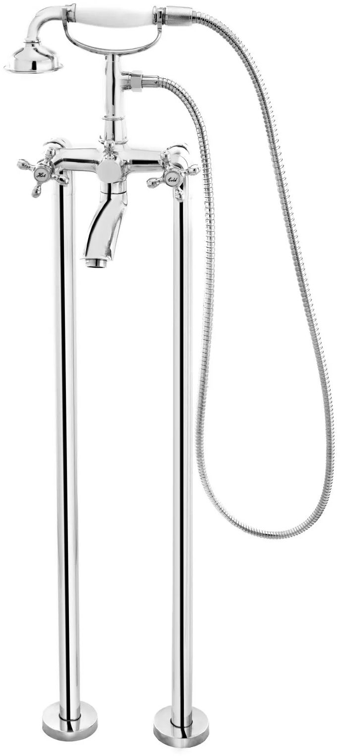 FDesign Lacrima grifo de bañera y ducha en suelo cromo FD1-LRA-11F-11