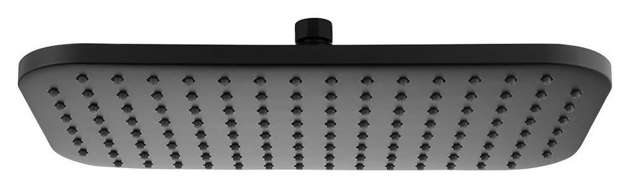 Aqualine ducha con efecto lluvia 35x20 cm rectangular negro SC296