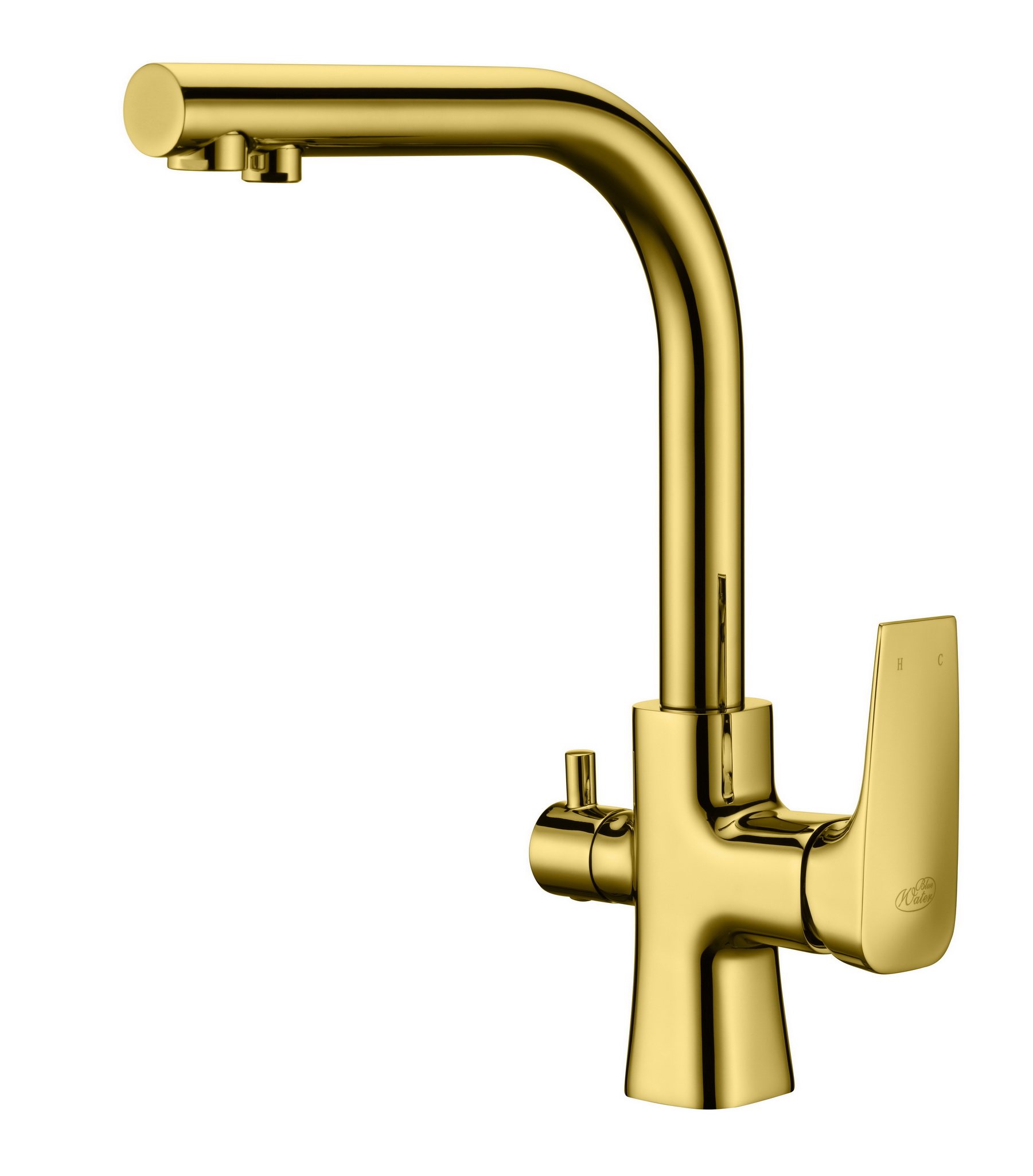 Blue Water Tivoli grifo de cocina con filtro de pie oro/oro arcaico 5901730616521