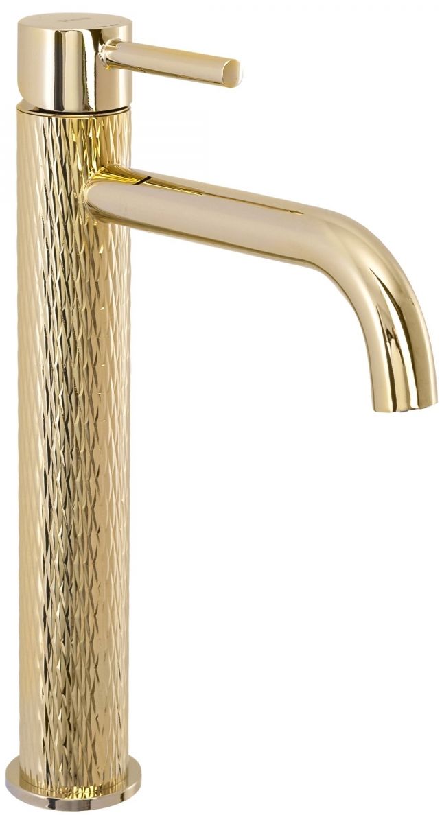 Rea Lungo Art grifo para lavabo de pie oro REA-B8821