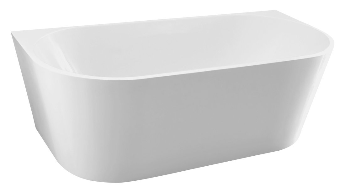 Aqualine Tajo bañera de pared 170x80 cm oval blanco E1980