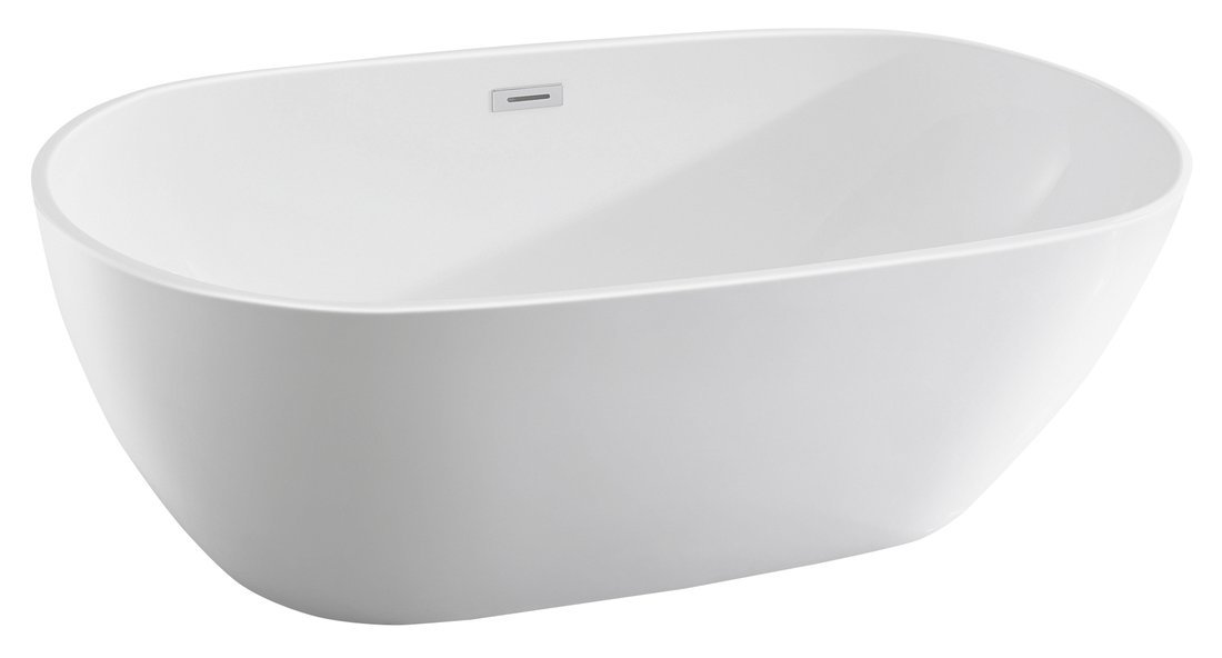 Aqualine Douro bañera exenta 180x81.5 cm oval blanco E1880