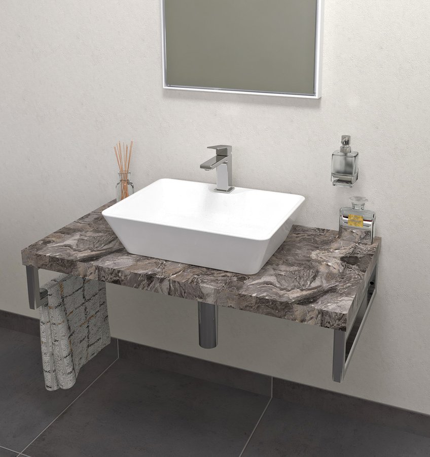 Sapho Avice encimera 90x49.5 cm gris AV0910