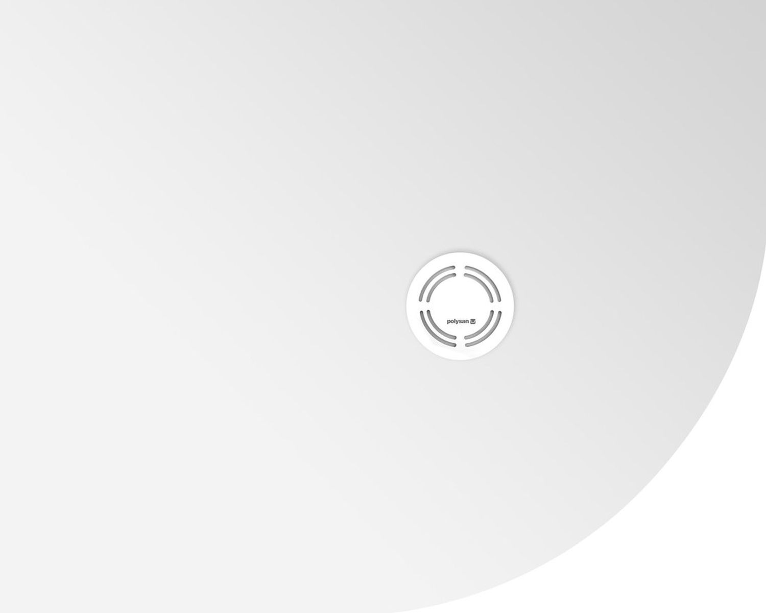 Polysan Flexia plato de ducha semicircular 100x80 cm blanco 91241